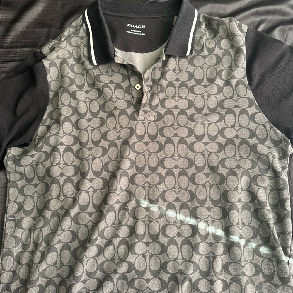 Coach Men's Gray Polo Shirt